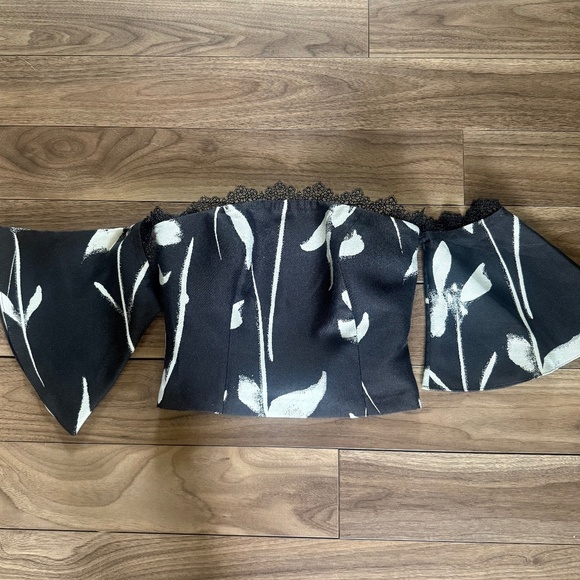 Anthropologie | Sachin + Babi Off-Shoulder Crop Top | Size 4 | - Picture 1 of 6